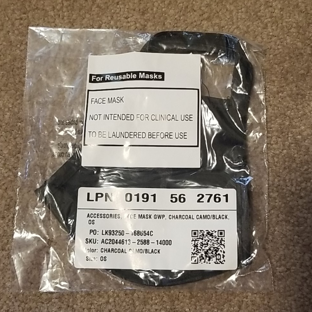 🔮NWT-Fabletics Face Mask-Charcoal Camo-NOW IN - Picture 4 of 12